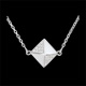 Collier Diamant brut or blanc 18k