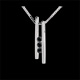 Collier Stimmgabel Trilogie in Wei�gold - 3 Diamanten