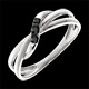 Anello Trilogy Cerchio diamanti neri