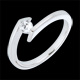 Bague solitaire Princesse �toile or blanc