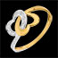 acheter on line Bague Coeurs Li�s deux ors