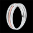 cadeaux Bague Triple rangs or rose or blanc - diamant 0.062 carat
