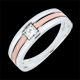 Anello Tripla fila oro rosa oro bianco