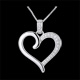 Ciondolo Cuore Amazzone oro bianco