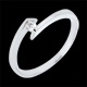 AP2177 - Bague solitaire Princesse �toile or blanc