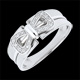 vente Bague Noeud Corset or blanc