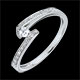 Anello Promessa Solitario con diamanti - oro bianco e diamanti