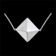 Collier Sautoir Diamant brut or blanc 9k