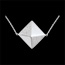 mariages Collier Sautoir Diamant brut or blanc 9k