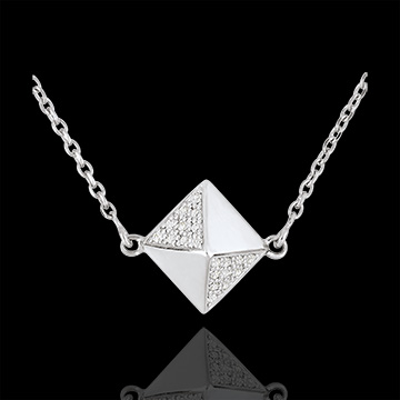 acheter Collier Diamant brut or blanc 9k