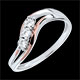 Anillo Triolog�a Camalla oro rosa oro blanco