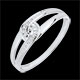 Anillo Evita oro blanco y diamante