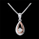 Colgante gota del para�so oro blanco oro rosa