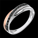 Sortija Trilocura oro rosa y oro blanco - diamantes negros