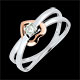 Anello Cuore volteggio oro rosa oro bianco