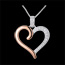 bijou Pendentif Coeur Amazone or rose