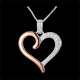 Pendentif Coeur Amazone or rose
