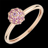 acheter Bague boule or rose et saphire rose