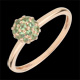 Anello Sfera oro rosa e tsavorite