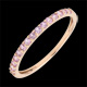 Anillo una vuelta oro rosa y zafiro rosa