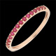 Anillo una vuelta oro rosa y rub�