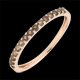 Anillo una vuelta oro rosa y cuarzo fum�