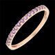 Anillo una vuelta oro rosa y amitista