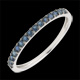Anillo una vuelta oro blanco y zafiro azul