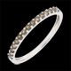 Anillo una vuelta oro blanco y cuarzo fum�