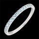 Anillo una vuelta oro blanco y topacio azul