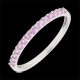 Anillo una vuelta oro blanco y zafiro rosa