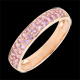Anillo dos vueltas oro rosa y zafiro rosa