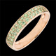 Anello due file oro rosa e tsavorite