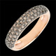 Anillo tres vueltas oro rosa y cuarzo fum�