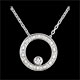cadeau femme Collier Cercle d'�l�gance or blanc