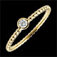 Anillo solitario caviar de oro - oro amarillo