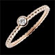 Anillo solitario caviar de oro - oro rosa