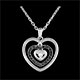 Colgante Coraz�n Orma oro blanco y diamantes negros
