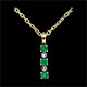 Colgante Clarisse - esmeraldas y diamantes
