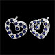 Pendientes Coraz�n contento - zafiros