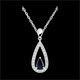 Pendentif goutte Soraya - saphirs et diamants