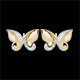 Pendientes Mariposa Aponi - oro amarillo y diamantes