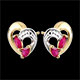 Orecchini Cuore Lady - Rubino