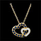 Collier Coeurs en duo - saphirs et diamants