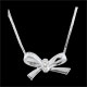 Collier Noeud Carlotta - or blanc
