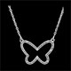 Collier Papillon Aura - or blanc