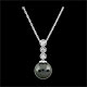 Collana trilogia su perla - 3 diamanti