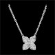 Collar flor eterna - 16 diamantes
