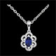 Pendentif Marguerite Princesse - saphir