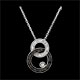 Collar Mundo - diamantes negros y blancos